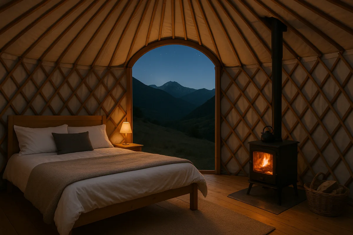 Cosa si prova durante una notte in yurta sulle montagne abruzzesi? Il comfort che sorprende anche gli scettici