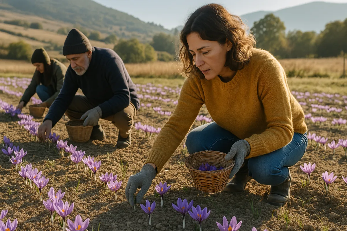 Come partecipare a una raccolta dello zafferano a Navelli? L’attività esperienziale che coinvolge tutti i sensi