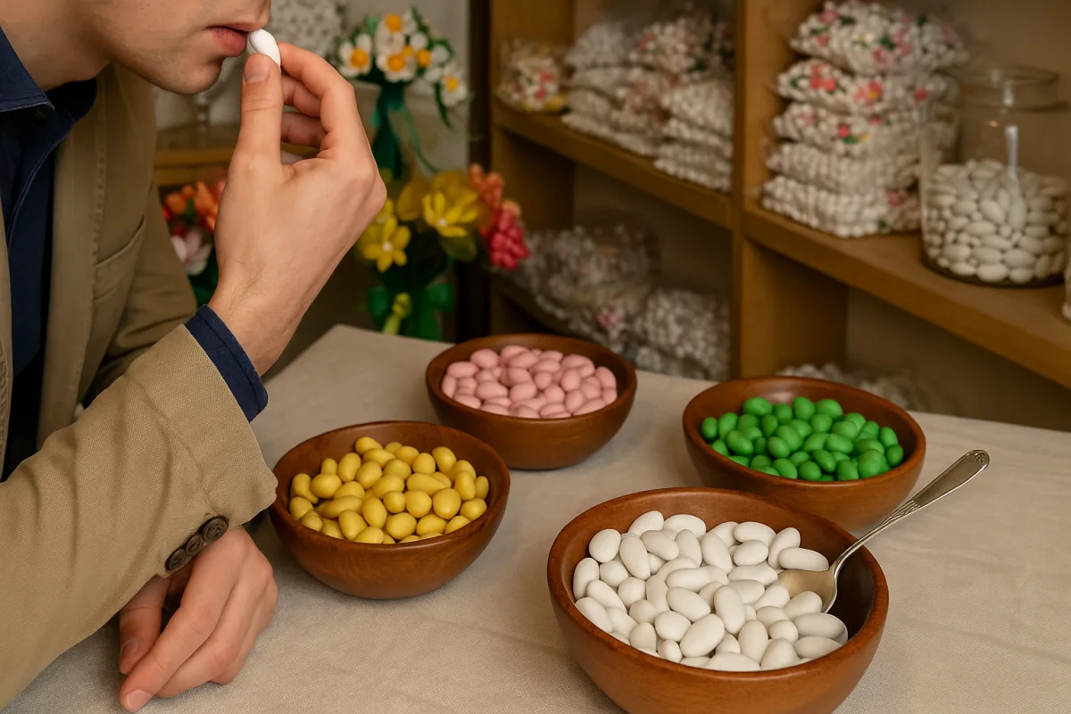Degustazione di confetti a Sulmona: itinerario tra laboratori storici e piccole botteghe artigiane