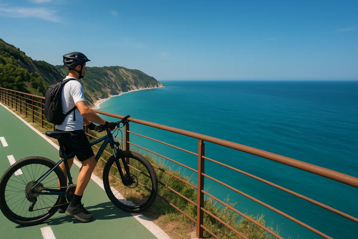 In bicicletta lungo la Via Verde: dove fermarsi per panorami mozzafiato sul mare