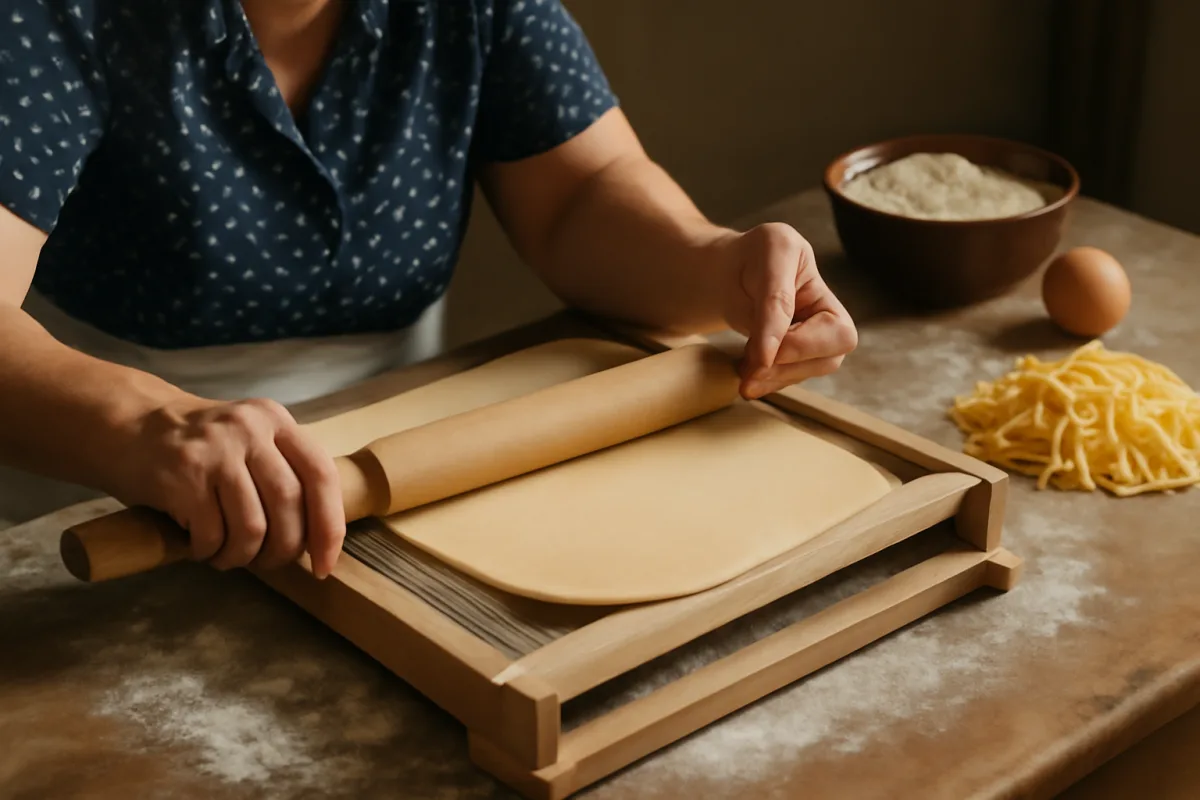 Come si stende la sfoglia per la chitarra: lo spessore che divide i nonne