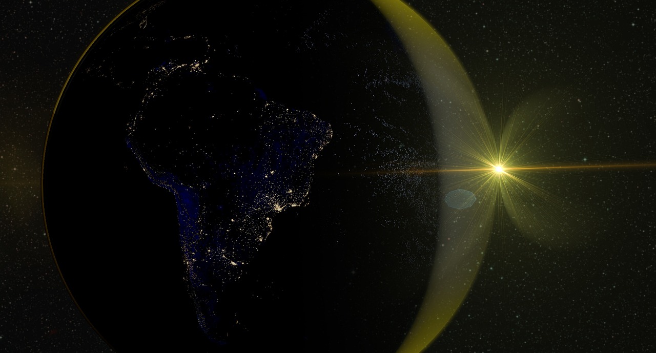 Un cielo stellato con un messaggio di buonanotte scritto in lettere luminose.