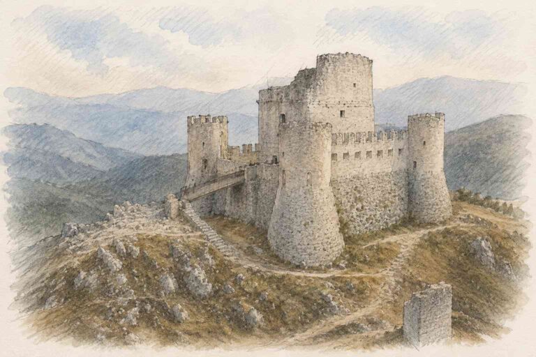Il castello più spettacolare d’Italia non è una reggia. È una rocca in rovina a 1.460 metri che ha conquistato il cinema