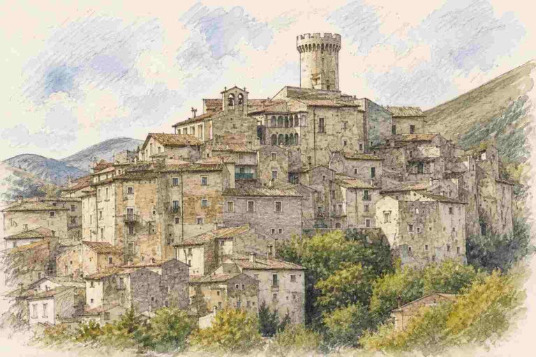 Il borgo rinascimentale fiorentino non è in Toscana. È questo paese di pietra bianca aggrappato al Gran Sasso